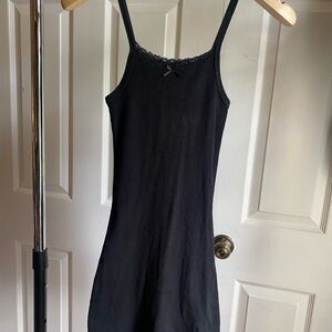 Brandy Melville Black Spaghetti Strap Mini Dress